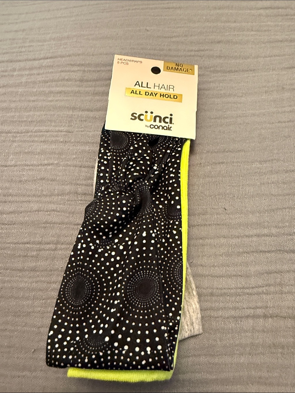Scunci by Conair  Black & Neon Headwrap - All Day Hold